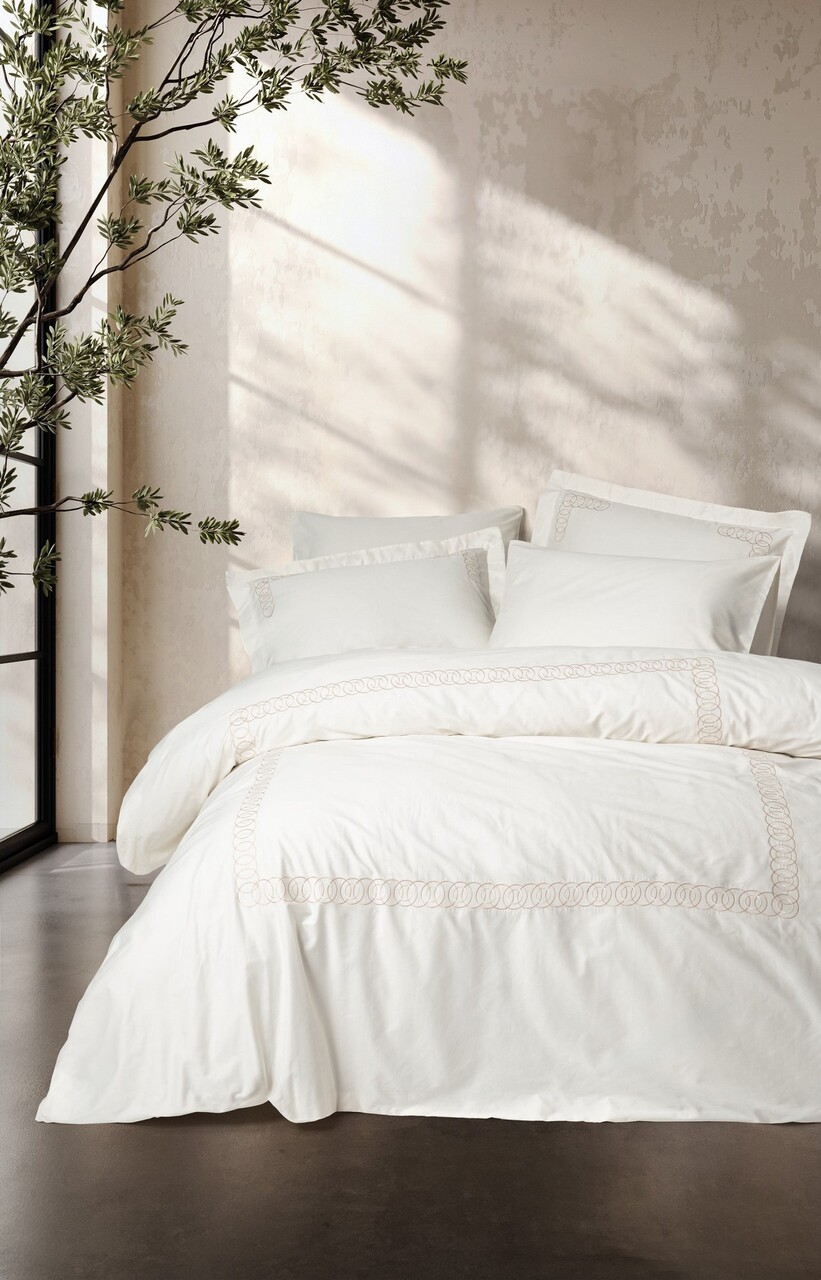 Lenjerie de pat dubla, L'essentiel Maison, Riley, Ecru - imagine 3